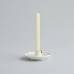 St Eval Gold Brushmarks Candle Holder